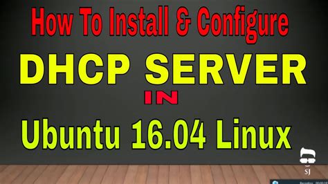 how to install dhcp server in ubuntu server
